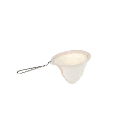 DEPILA Coffee Strainer Reusable Coffee Filter Bag Stainless Steel Handle Flannel Cloth Strainer Coffee Strainer Dropping Pot Mesh Basket Tools Filtering