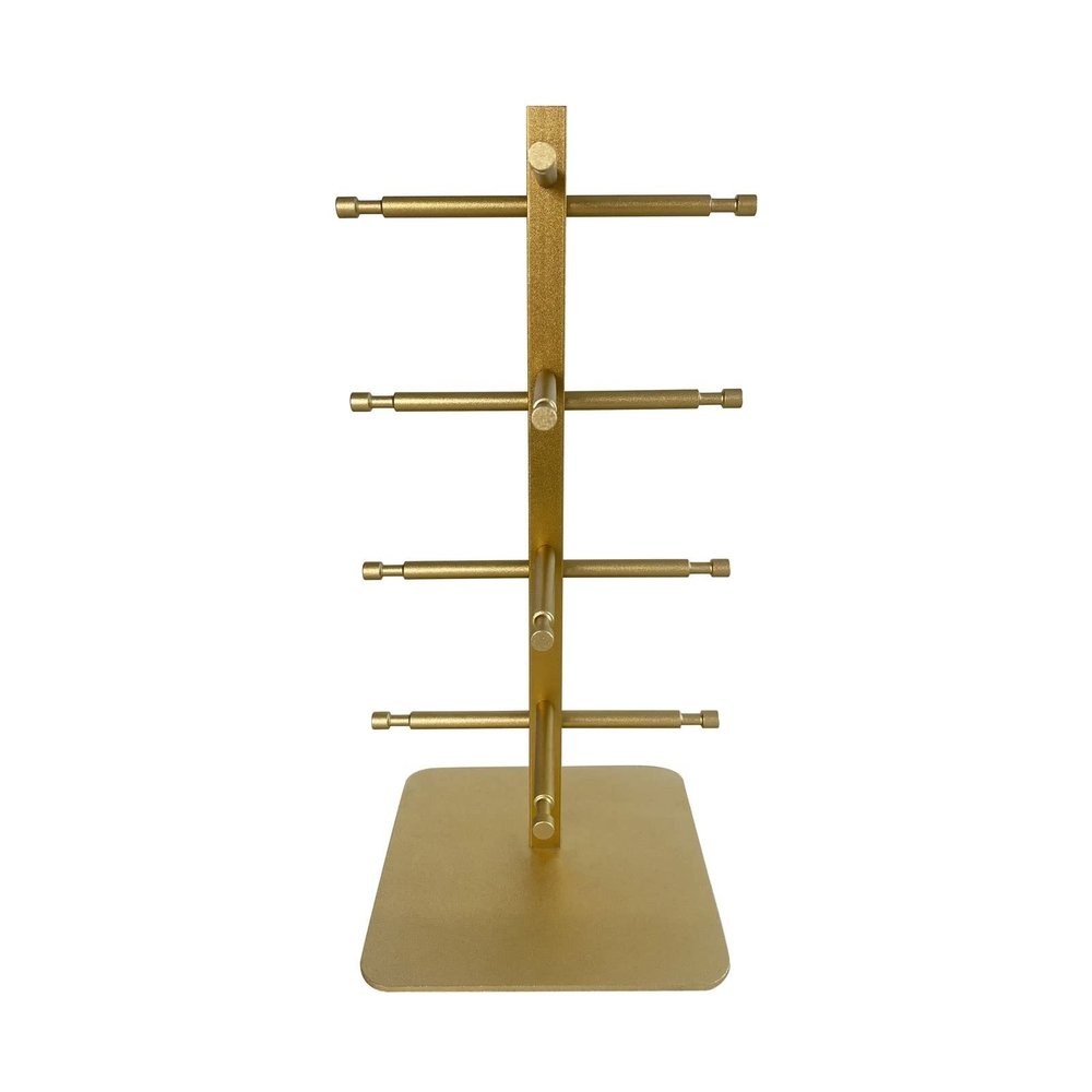 BNNP Eyeglass Storage Rack Metal Sunglasses Display Stand Desktop Glasses Storage Rack Sunglasses Glass Frame Frame Glasses Display Stand Bracket (Gold) Eyeglass Organizer Display Rack