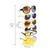 BNNP Eyeglass Storage Rack 6 Layers Shape Display Stand for Glasses Frame Plastic and Metal Holder Glasses Sunglass Jewelry Display Holder Eyeglass Organizer Display Rack (Color : Rojo) view 2