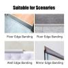 ZJKXJH Gray Floor Transition Strip Self Adhesive, PVC Cuttable Carpet Edge Strip 1-25 M Long, Self Stick Non Slip Flooring Mat Wrapping Edge Trim (Size : 6m/19.7ft Length) view 3