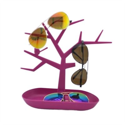 BNNP Eyeglass Storage Rack Creative Sunglasses Rack Tree-Shaped Hanging Sunglasses Glasses Display Rack Storage Window Decoration Display Props Eyeglass Organizer Display Rack (Color : Gray)