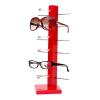BNNP Eyeglass Storage Rack Fashion Design Glasses Storage Rack Holds 6 Pairs of Sunglasses Glasses Frame Glasses Counter Rack Display Stand Eyeglass Organizer Display Rack (Color : Rojo) view 1