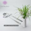 Balwoo [2 Sets] [Made in Korea] Orchid Design Korean Style Sticky Rice Spoon Chopsticks Set 304 Stainless Steel Soup Spoon Ramen Chopsticks Flatware (2 Sets) view 4