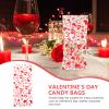 NUOBESTY 100pcs Valentine's Day Heart Candy Bags Treat Packaging for Cookies Snacks and Multi-use Bags for Friends Family and Boys and Girls view 2