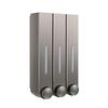 3 Chamber Shampoo and Conditioner Dispenser for Shower Wall - No Drill Body Wash Soap Dispenser Set for Hotel Bathroom - Gray view 1