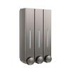 3 Chamber Shampoo and Conditioner Dispenser for Shower Wall - No Drill Body Wash Soap Dispenser Set for Hotel Bathroom - Gray view 2