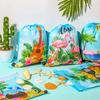 Frienda 24 Pcs Hawaiian Party Favor Bags Hawaii Themed Aloha Drawstring Backpack Flamingo Tropical Gift Goodie Bags for Birthday, Bridal Shower, Summer, Beach, Pool Backpack, 12 x 10 Inch view 4
