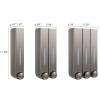 3 Chamber Shampoo and Conditioner Dispenser for Shower Wall - No Drill Body Wash Soap Dispenser Set for Hotel Bathroom view 2