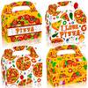 Roaring Good Time 12 PCS Pizza Party Favor Boxes Pizza Goodie Treat Bags Pizza Themed Birthday Party Supplies Pizza Birthday Decorations Bags view 1