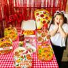 Roaring Good Time 12 PCS Pizza Party Favor Boxes Pizza Goodie Treat Bags Pizza Themed Birthday Party Supplies Pizza Birthday Decorations Bags view 4