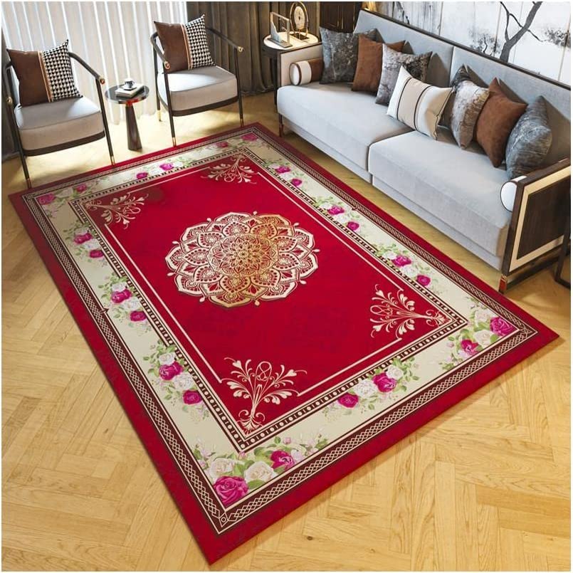 OLOTU Art Heated Area Rug Non-Slip Extra Large Heated Floor Mats with Timer & Thermostat Electric Heated Carpet for Home Decor