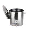 AIZYR Stainless Steel Brew Pots & Boil Bucket Home Brew Kettle with Thermometer and Ball Valve Spigot Brewery Mash Tun for Brewing and Cooking,19.7inch/95L view 2