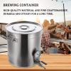 AIZYR 5 Sizes Home Brewing Mashing Pot Kitchen Boiling Bucket Stainless Steel Brew Kettle Liquid Container Saccharified Beer Barrel with Thermometer Valve Tap,19.7inch/95L view 2