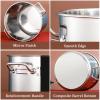 AIZYR 5 Sizes Home Brewing Mashing Pot Kitchen Boiling Bucket Stainless Steel Brew Kettle Liquid Container Saccharified Beer Barrel with Thermometer Valve Tap,19.7inch/95L view 4