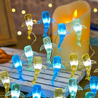 Belniak Cute Decorative Lights Fairy String Lights Horse and Whale Shark Cute Marine Life Novelty Night Lights