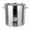 AIZYR Stainless Steel Brew Pots & Boil Bucket Home Brew Kettle with Thermometer and Ball Valve Spigot Brewery Mash Tun for Brewing and Cooking,17.7inch/60L view 1