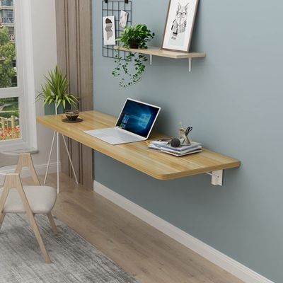 Wall Mounted Folding Desk,Space Saving Fold Down Table for Study,Drop Leaf Computer Desk Laundry Table for Folding Clothes,for Small Space Office Laundry Room/Study/Bedroom ( Color : Walnut , Size : 7