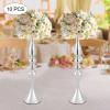10Pcs Flower Stand Flower Vases Wedding Centerpieces Metal Flower Arrangement Flower Holder for Reception Tables Wedding Anniversary Party Decor, 50CM (Silver) view 4