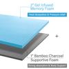 Maxzzz King Mattress Topper,3 Inch Ventilated Design Memory Foam Queen Mattress Topper,Cooling Gel Infused Swirl Foam Pad for Pressure Relief Back Pain, CertiPUR-US Certified view 3