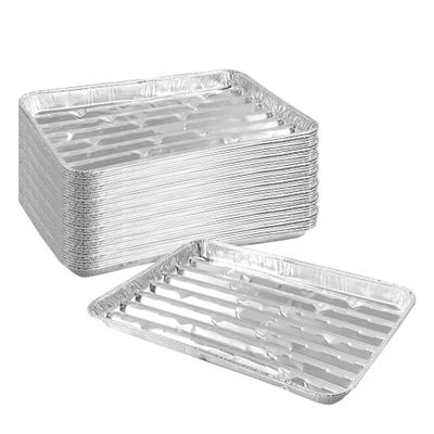 40 Pack Disposable Aluminum Broiler Pan 13 x 9 x 1 inch Aluminum Foil Grill Pans, Disposable Foil Baking Sheet Pans for Oven, Baking, BBQ, Takeout