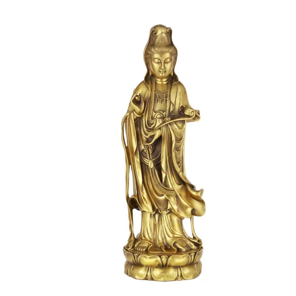 ZCBYBT 45Cm H Meditating Buddha Statue Buddha of Brass Statue for Spiritual Room Decor, Altars or Yoga
