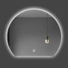 80cm Frameless Semicircle LED Bathroom Mirror Vanity Wall Mounted Mirror Explosion-Proof White Light Wiring Installation 50cm/60cm/70cm (Size : 60cm/23.6in) view 1