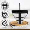 DEPILA Coffee Strainer Coffee Filter Stainless Steel Universal Coffee Filters Reusable Coffee Mesh Basket Cup Coffee Machine Strainer for Brew Coffee Filtering view 2