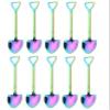 10 Pack Dessert Spoon 6 inch Shovel Shape Stainless Steel Spoons Ice Cream Fruit Spoon for Home Kitchen or Restaurant Rainbow view 1