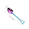 10 Pack Dessert Spoon 6 inch Shovel Shape Stainless Steel Spoons Ice Cream Fruit Spoon for Home Kitchen or Restaurant Rainbow view 2