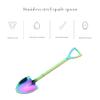 10 Pack Dessert Spoon 6 inch Shovel Shape Stainless Steel Spoons Ice Cream Fruit Spoon for Home Kitchen or Restaurant Rainbow view 4