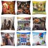 mamz Personalized Throw Pillow Covers Custom Pillowcase with Photo Text Cushion Covers for Sofa Couch Bed Chair Farmhouse Decorative Multi Size Optional Square 2 Sides Print-26x26IN-Blue Violet view 2
