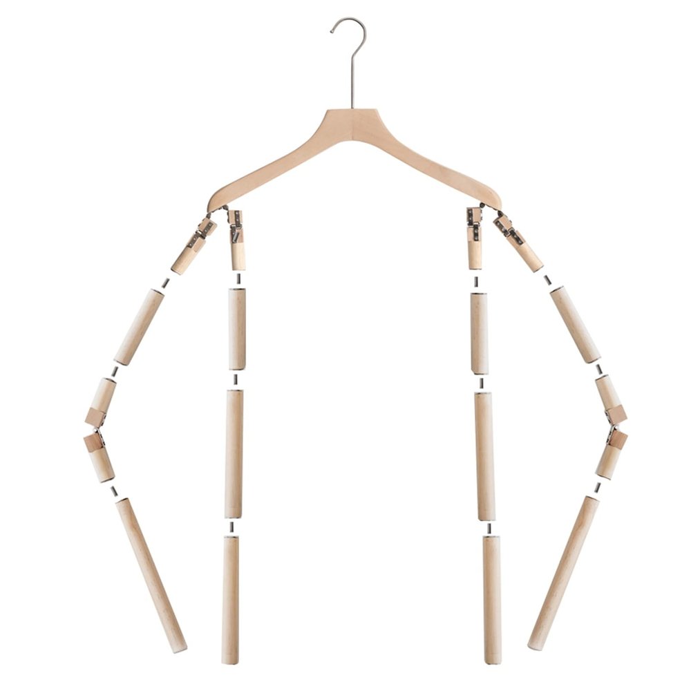 BIBOYA Mannequin Dress Form Wooden Coat Hangers Adult for Closet/Wardrobe/Photo Studio, Lightweight Body Shape Display Hangers w/Shoulder Grooves, Easy to Adjust