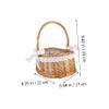 Cabilock 1pc Handmade Woven Lace Flower Basket for Storage Decorative Woven Container for Home Organization for Bedrooms Bathrooms and Craft Areas view 2