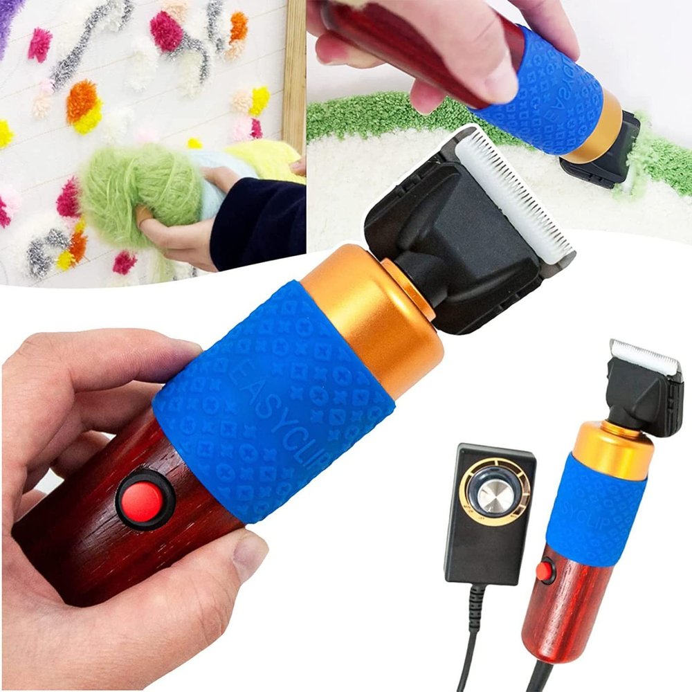 200W Low Noise Electric Carpet Trimmer,Tufting Gun Rug Carver Speed Adjustable Rug Tufting Carver Clippers,for Handmade Rug Clean and Tufted Shears Carpet Carving Tool 1,4.5 * 18cm