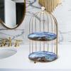 Bird Cage Makeup Organizer Cupcake Stand Jewelry Trinket Tray Perfume Storage Tray Cosmetic Storage Rack for Wedding Holiday Ornaments (2 Tier) view 2