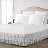 100% Cotton 800 TC Luxury Multi Ruffle Bed Skirt Elastic Dust Ruffles with Wrap Around Bed Skirt 18 Inch Tailored Drop, Twin XXL, Silver Grey view 1