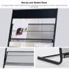 MTSON 54" Black Magazine Rack Floor, Metal Display Rack Literature Brochure Magazine Stand, Catalog Signing Rack for Reception Areas, Easy Assemble view 4