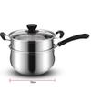 1.5L Stainless Steel Steamer Pot Soup Pot Cooking Multi-purpose Cookware With Steamer Pot Kitchen Non-stick Pan General Use view 2