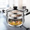 1.5L Stainless Steel Steamer Pot Soup Pot Cooking Multi-purpose Cookware With Steamer Pot Kitchen Non-stick Pan General Use view 3
