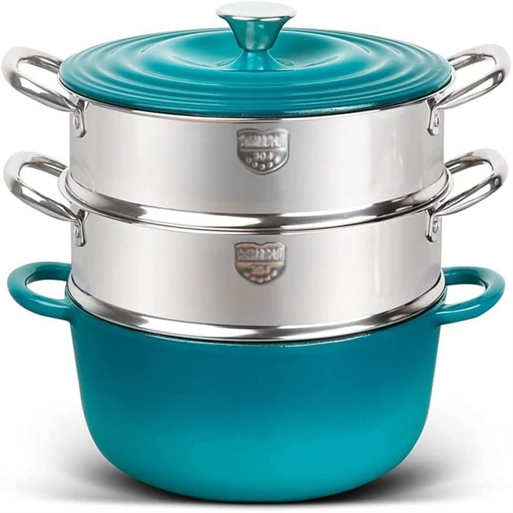 Stainless Steel Steamer Multi-Layer Large Soup Pot Non-Stick pan Enamel Soup Pot