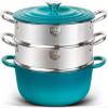Stainless Steel Steamer Multi-Layer Large Soup Pot Non-Stick pan Enamel Soup Pot view 1