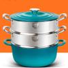 Stainless Steel Steamer Multi-Layer Large Soup Pot Non-Stick pan Enamel Soup Pot view 3