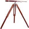 Royal Single Barrel Authentic Design Nickel Finish Leather Covered Brown Tripod Telescope view 4