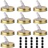Mason Jar Pour Spouts. free flow Mason Jar Pour Spouts, mason jar for spout regular mouth size 70mm dispenser germination cover. Suitable for any liquid. LeakProof 10Pack + 20 Black Lid Caps (10 view 1