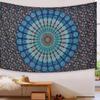 Peacock Wing Mandala Tapestry Wall Hanging Indian Cotton Tapestries Bedspread Picnic Beach Throw Blanket Wall Art Hippie Tapestry Bed Cover (Blue, 84 X 54 Inches (Twin)) By Indian Collectible view 1