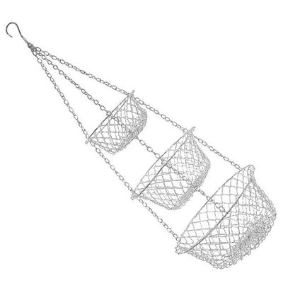Heavy Duty Hanging Fruit Basket Wire Kitchen Storage for Fruits and Vegetables Space Saving Organizer