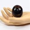 46mm Blue Yellow Tiger Eye Sphere Natural Chatoyant Quartz Crystal Ball Hawk's Eye Mineral Polished Stone - Africa + Stand view 4