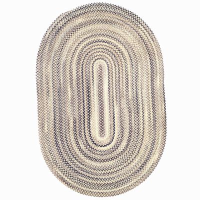 Capel American Heritage Pewter 0' 24" X 0' 48" Oval Braided Rug