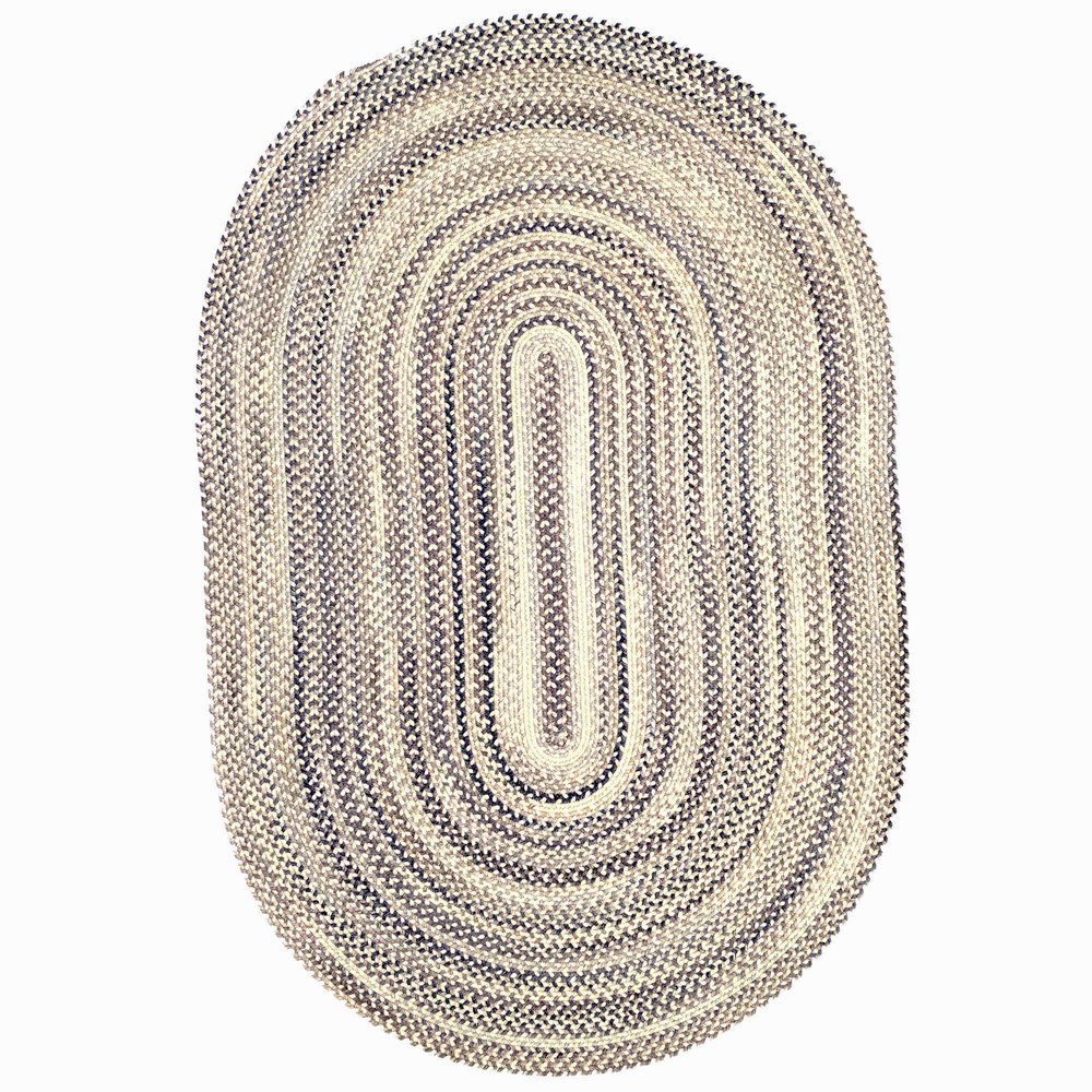 Capel American Heritage Pewter 0' 24" X 0' 48" Oval Braided Rug
