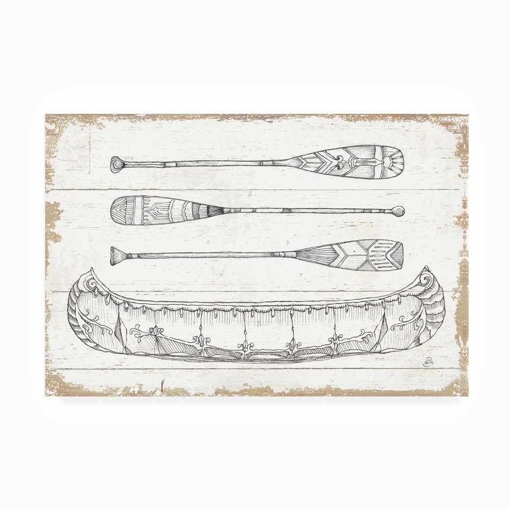 Trademark Fine Art ' Lake Sketches I ' Outdoor Canvas by Daphne Brissonnet